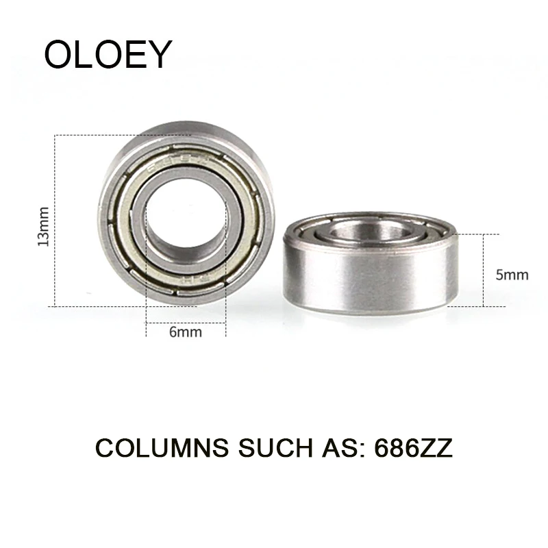 OLOEY 683/684/685/686/687/688/689ZZ 2RS Miniature Model Bearing Open Type Deep Groove Ball Bearings 5/10pcs