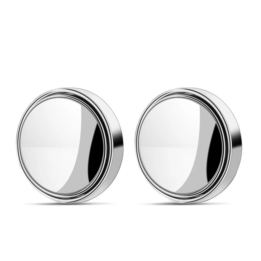 2Pcs HD Glass Car Blind Spot Mirror Auto Motorcycle 360° Adjustable Wide Angle Rearview Mirrors Extra Round DropShipping