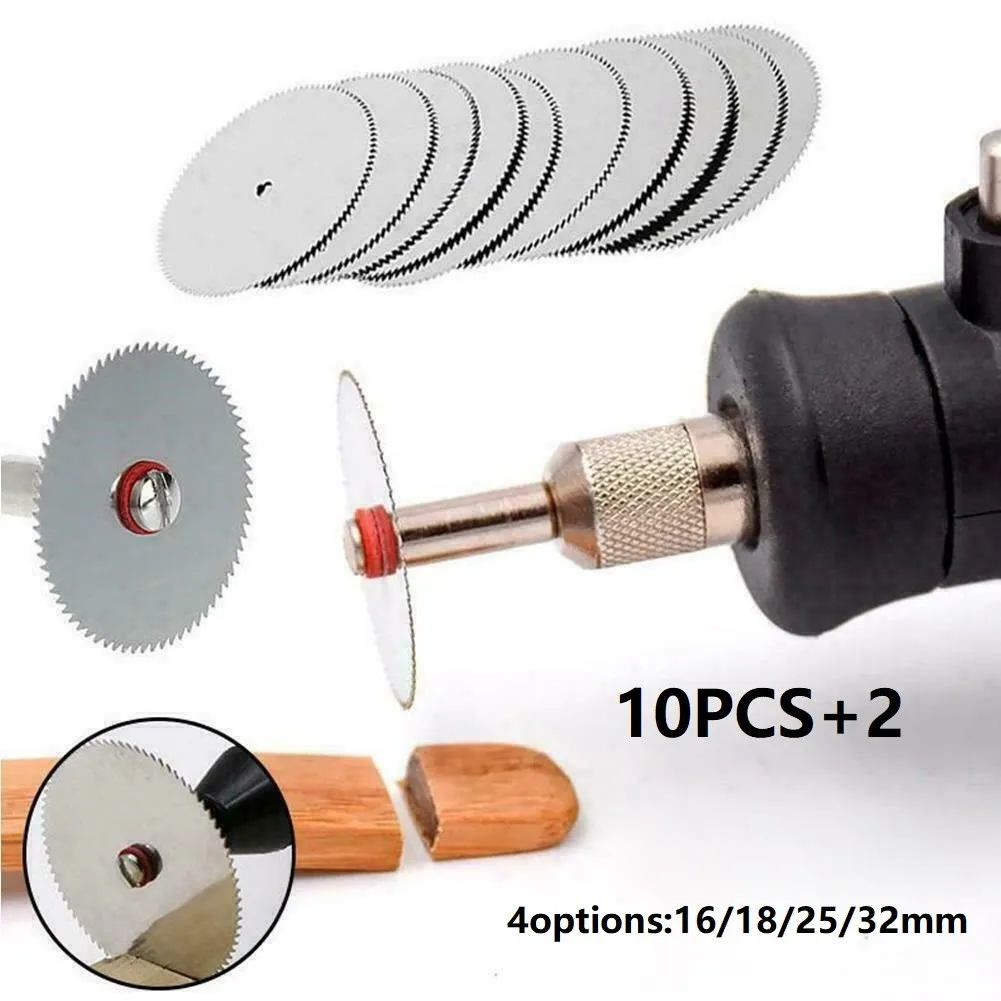 12Pcs/Set Mini Cutting Disc 16/18/25/32mm Circular Saw Blade Wood Plastic Aluminum Cutting Wheel For Rotary Tools