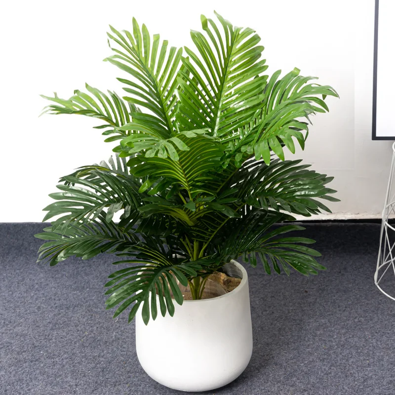 

75CM 18 Leaf Large Artificial Plant Tropical Palm Tree False Turtle Back Bamboo Leaf Plastic Plant Home Garden Office Decoration