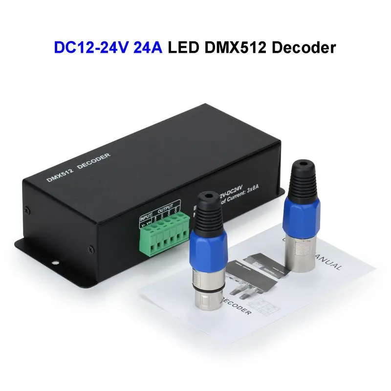 

10pcs DC12V 24V 24A LED DMX512 Controller Decoder DMX For SMD 3528 5050 5730 RGB LED Strip Rigid Module