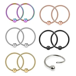 JUNLOWPY 20G Stainless Steel Nose Rings Cartilage Helix Ear Hoop Piercing Studs Tragus Earring Wholesale Body Jewelry 100/200pcs