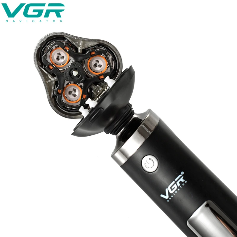 VGR 313เครื่องโกนหนวดไฟฟ้า Professional 3D ลอยคู่-แหวนวีเนียร์ IPX7กันน้ำ USB ชาร์จ Personal Care ชาร์จ V313
