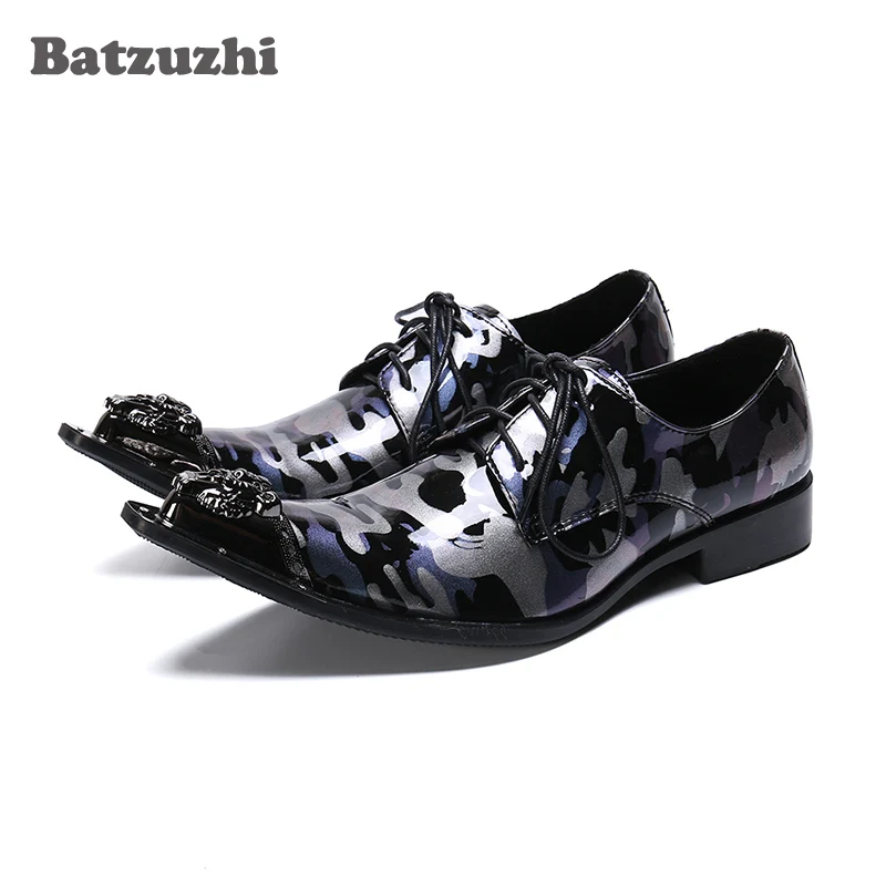 Batzuzhi Luxury Handmade Men Leather Shoes Formal Genuine Leather Dress Shoes Men Lace-up Business Party Shoes chaussure homm