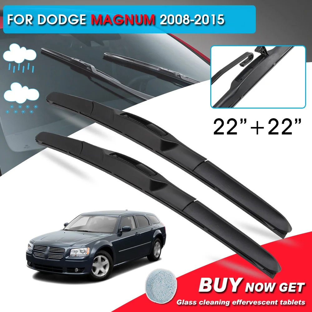 

BROSHOO Car Front Window Windshield Wipers Blade For Dodge Magnum 22"+22" LHD&RHD Car Model Year 2008-2015 Auto Accessories
