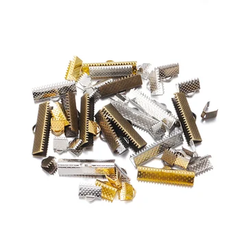 50ชิ้น/ล็อตฝาครอบ Clasps สายไฟ End Caps String คลิปหนังริบบิ้น DIY สร้อยข้อมือสำหรับเครื่องประดับทำอุปกรณ์ขายส่ง