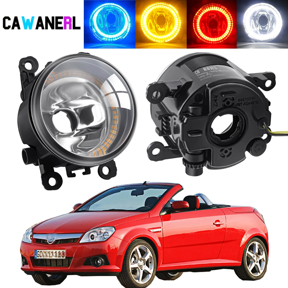 2 Pieces Angel Eye Fog Light Assembly 20W Car Halo Ring DRL Fog Driving Lamp 12V For Opel Tigra TwinTop Convertible 2004-2006