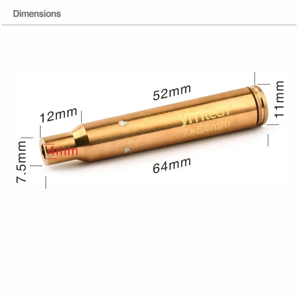 Imagem -04 - Laser Caliber Acessórios para Rifles Pointer Sight Compact Gun Red Dot Laser Bore Sight 7x64 mm