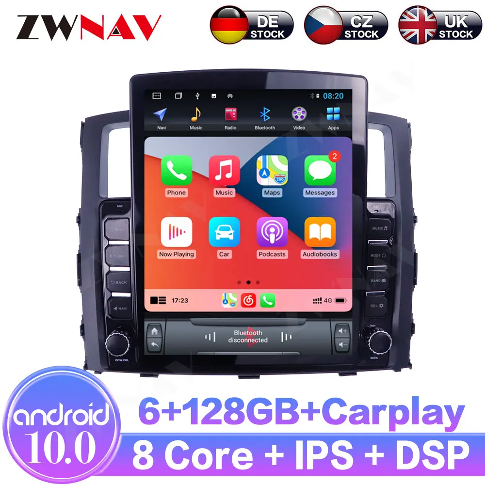 6+128G Android10 For Mtsubishi Pajero 2006-2016 IPS Touch Screen Receiver Car Multimedia Radio Player GPS Navigation DSP Carplay