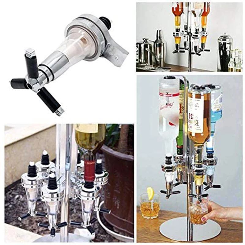 

Drink Liquor Dispenser Stand Drinks Spirits Party Bar Stainless Steel Wall Mount Alcohol Racks Dispenser Kitchen Bar accessories