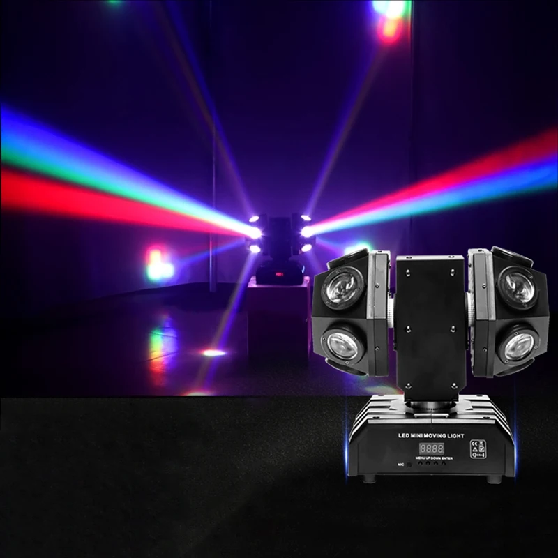 

New arrival 12X10W RGBW 4IN1 LED Beam stage Lighting DMX512 Football Moving Heads Light Professional Dj Disco Bar Party Lights