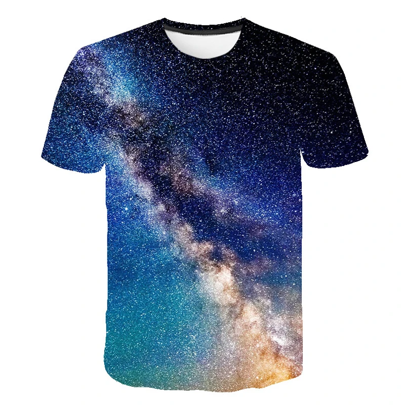 Vast Universe Galaxy graphic t shirts Summer fashion men's t-shirts With 3D Print Trend Handsome Casual O-Neck Hip Hop T-shirt