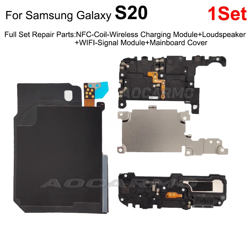 For Samsung Galaxy S20 Wireless Charging Coil NFC Loudspeaker Signal Antenna Motherboard Metal Sheet Cover Replacement Parts