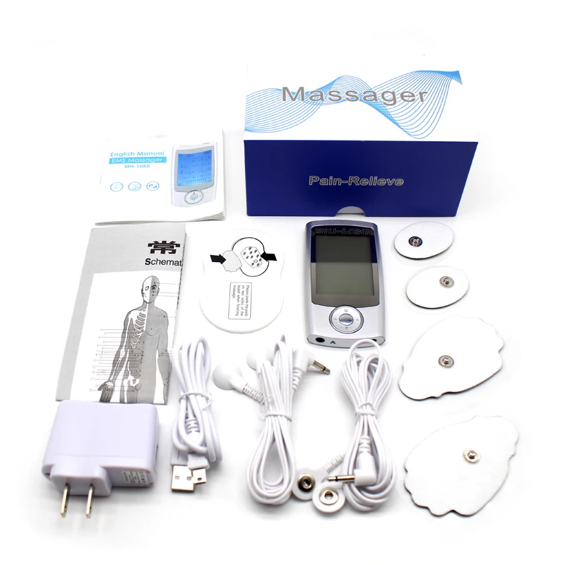 16 Modes Dual Output Health Care Body Massage Electric EMS Muscle Stimulator TENS Unit Electronic Pulse Physiotherapy Massager