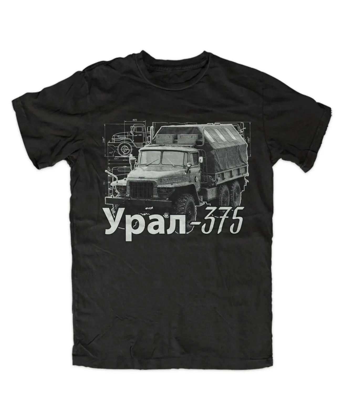 Ural 375 NVA DDR Military Truck Motif Offroad T-Shirt. Summer Cotton Short Sleeve O-Neck Mens T Shirt New S-3XL