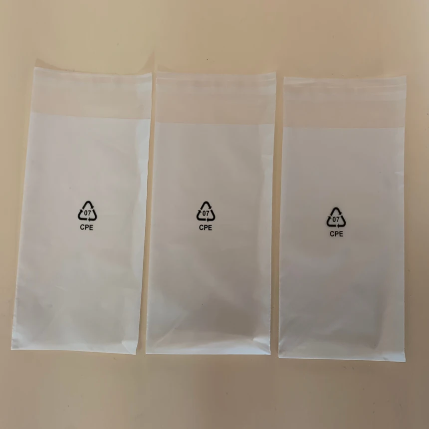 6.5*12mm 6.5x12mm 7*13+2mm 7x13+2mm 8*18mm 8x18mm Mobile Phone Self-Adhered Glue Flat Clear Frosted Polybag Pouch Storage Bag