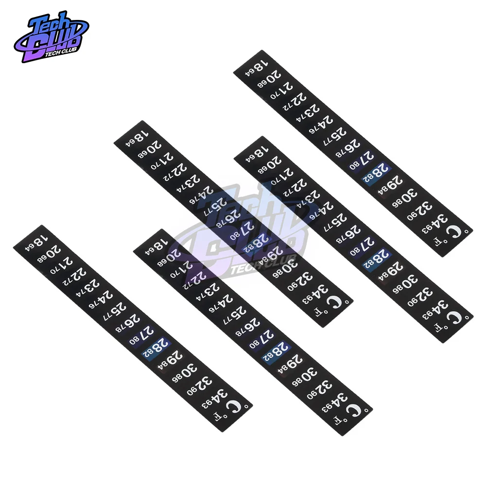 5pcs/lot Aquarium Fish Tank Strip Stick-on Discolor Thermometer Temperature Sticker Adhesive Sticky Dual Scale
