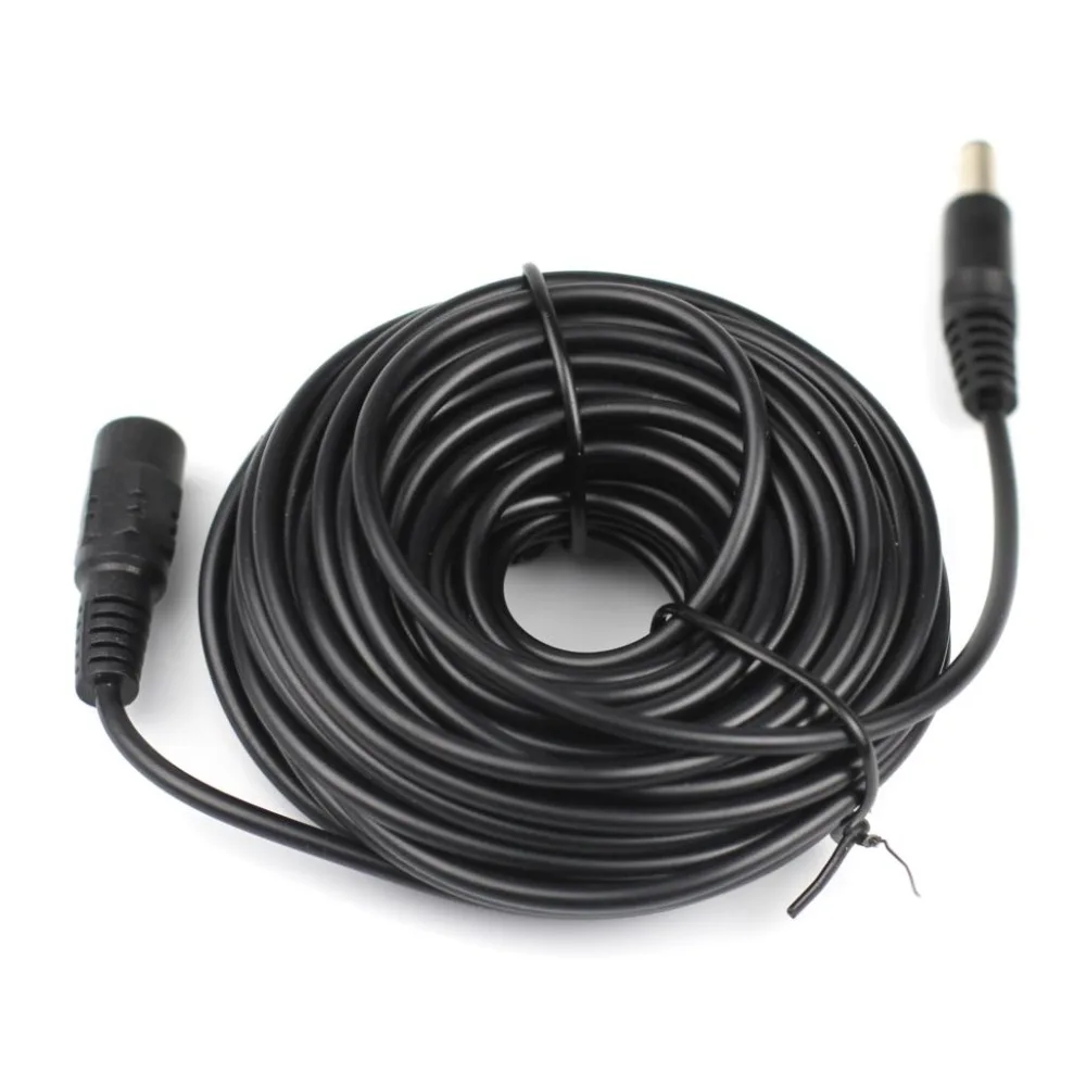 DC 3-24V Power Adapter Extension Cable 5.5*2.1mm Male Female Power Cord Extend Wire 5/10/15/20/30/50 Meters for CCTV Cameras