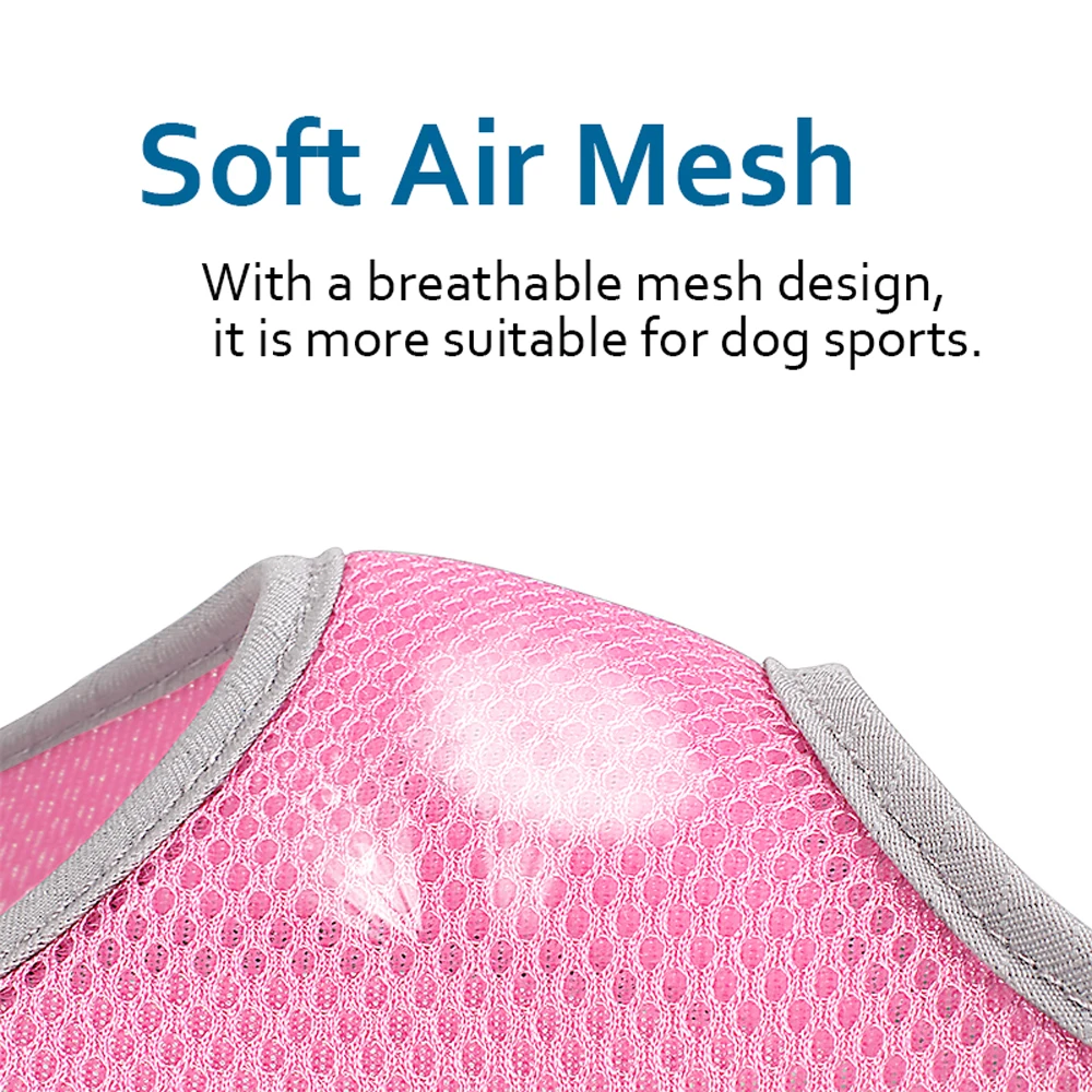 Pet Dog Harness Mesh Breathable Summer Pet Puppies Reflective Dog Cat Vest Harness Dog Soft Chest Strap for Small Medium Dogs