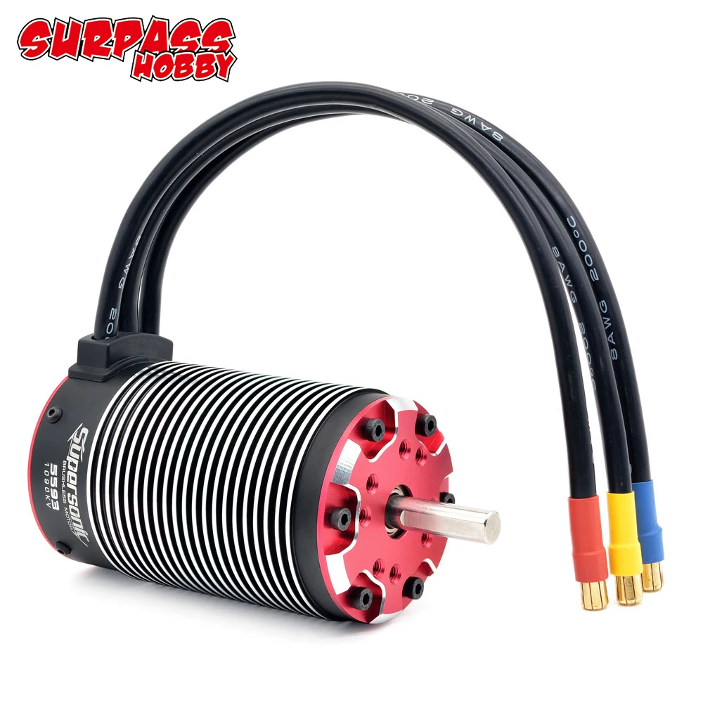 Surpass Hobby Rocket V2 5593 55113 8-Poles Sensorless Brushless Motor Built-in Temperature Sensor For 1/5 1/6 1/7 RC Buggy Car