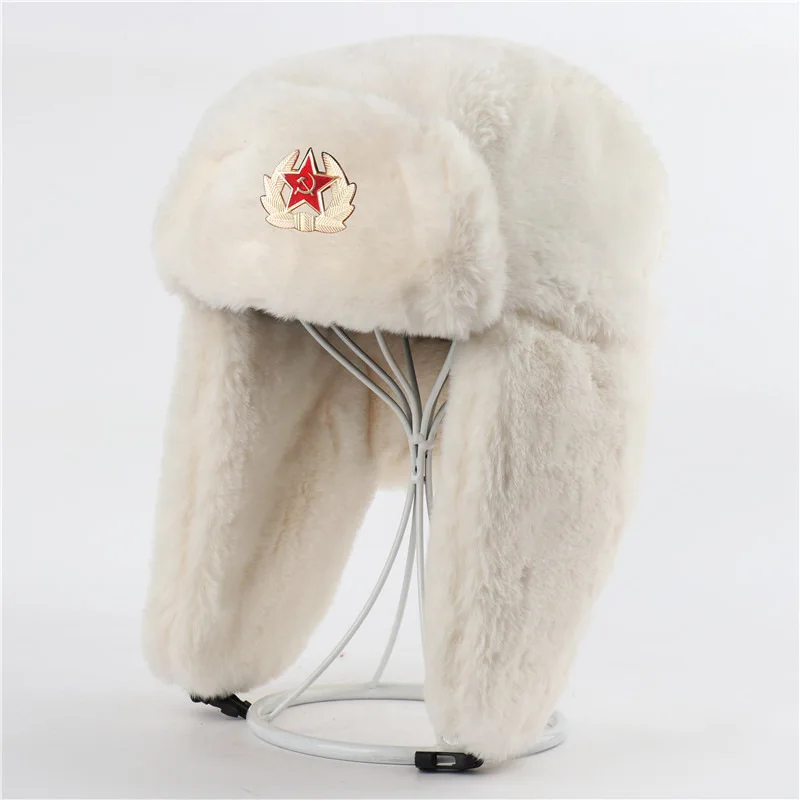 Womens Earcuff Hats Winter Warm Earmuffs Thicken Ear-flapped Hat Female Faux Fur Bomber Hats Fashion New 7 Colors