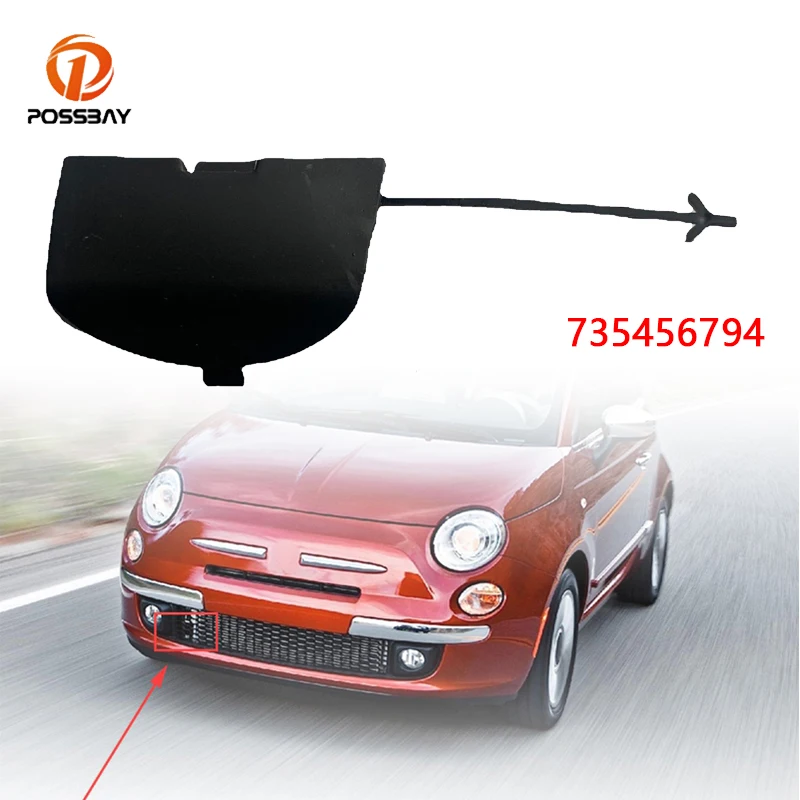 Car Front Bumper Towing Eye Hook Cover Cap Exterior Parts for FIAT 500 500C (312) 2007 2008 2009 2010 2011 2012 2013 2014 2015