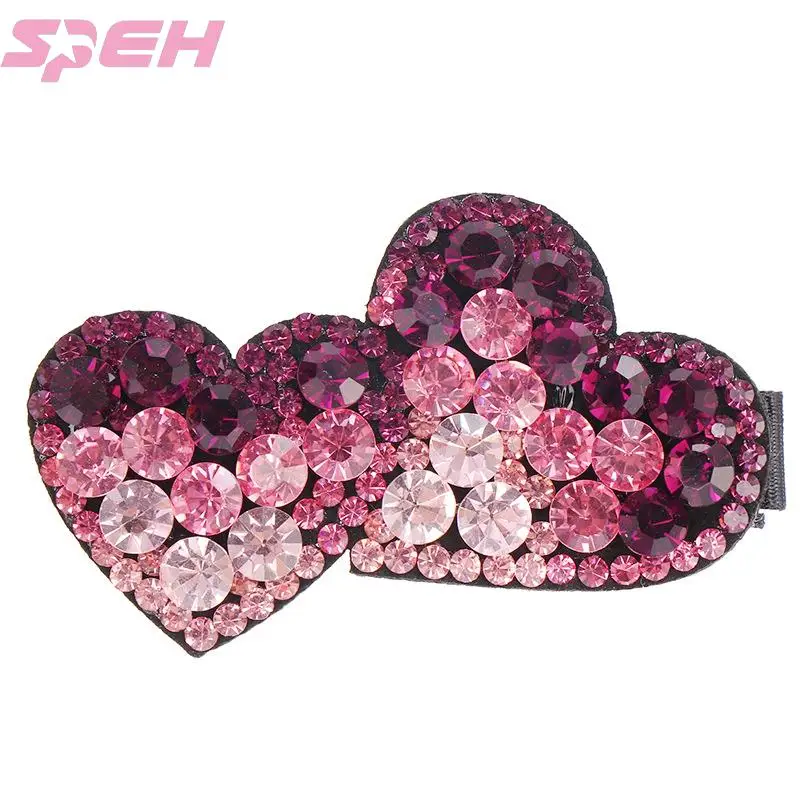 Fringe clip heart shape diamond jewelry ultra-flash simple fashion hair clips rhinestone headband