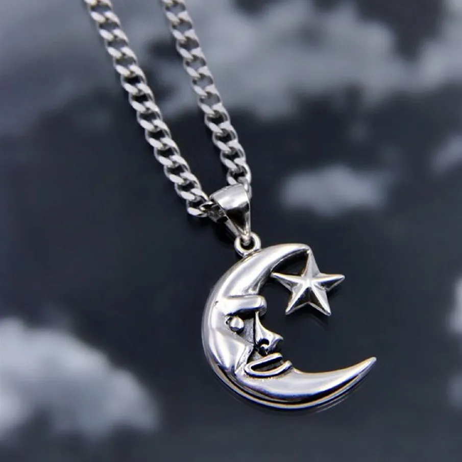 New Fashion Stainless Steel Retro Star Moon World Map Circle Necklace Party Charm Jewelry Accessories For Women