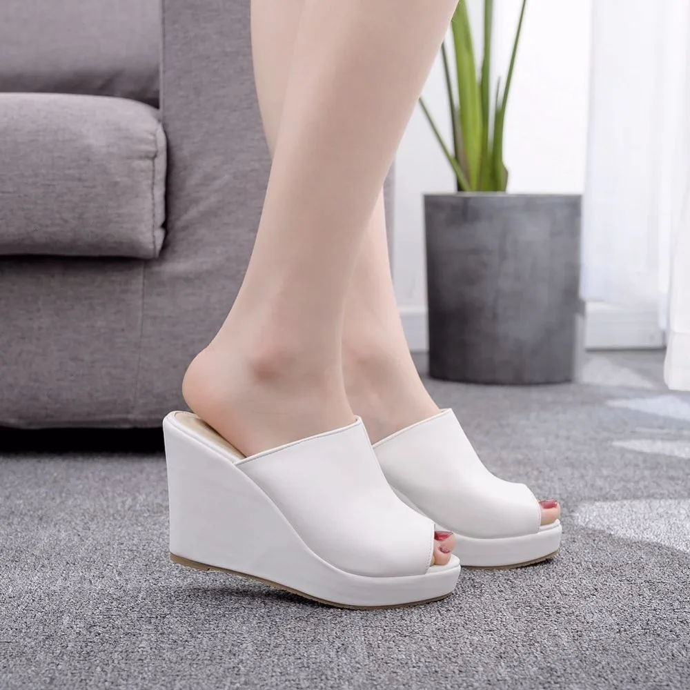 

Women shoes Summer Fashion Leisure slipper women Fish Mouth high heel Sandals Thick Bottom Wedge Platform Beach Shoes Sandals