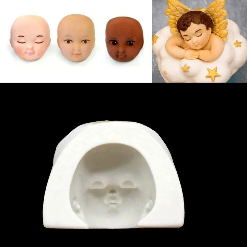 Baby's Head Arm Shape Silicone Sugarcraft Mold Fondant Cake Decorating Tools Bakeware