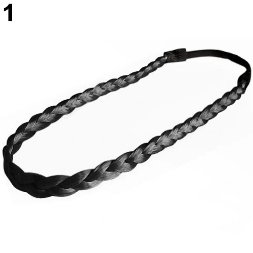 Women Adjustable Twist Braid Headband Bohemian Forehead Plaited Hairband Stretch Headband Women Hairstyle Hair Band Braids Hair