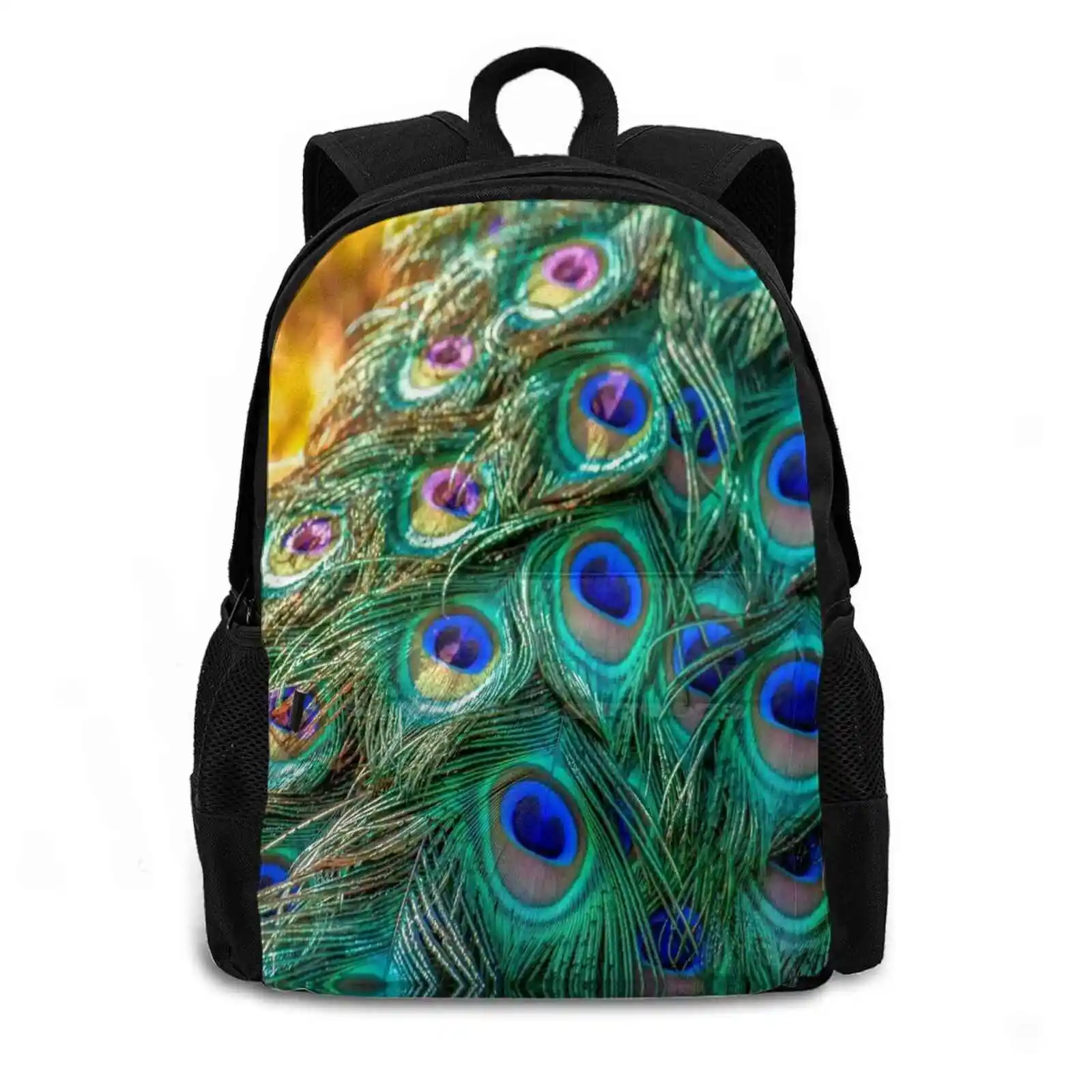 Peacock Feather Pattern Design Laptop Travel School Bags Peacock Feathers Peacock Feather Makeup Tutorial Peacock Eye Peacock