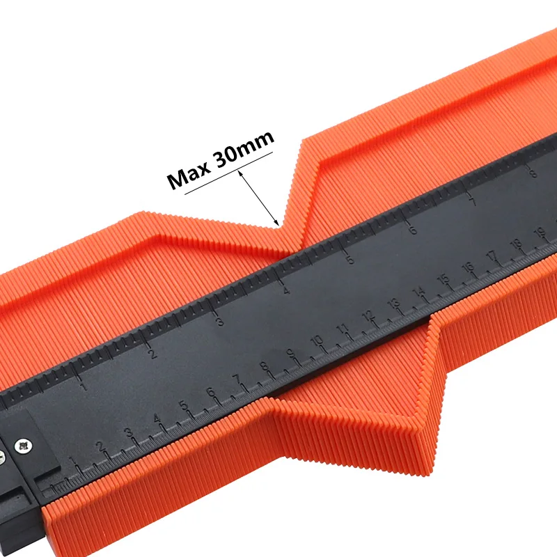 10 Inch Contour Gauge Profile Tool 30mm Depth Contour Template Shape Copy Measure Ruler for Tiling Laminate Tiles Marking Tool