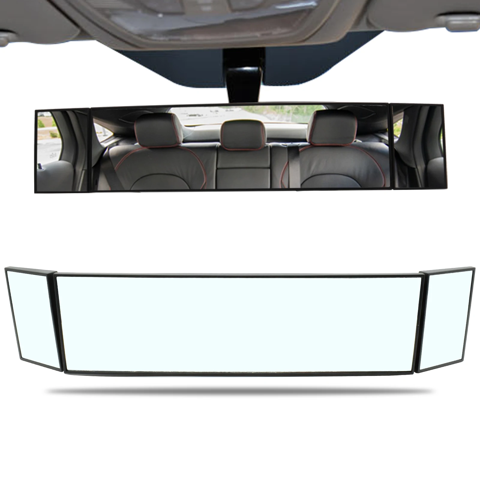 Universal Car Truck Van Pickup Interior Clip On Rear View Convex Mirror Driving Safety Wide Angle Rearview Blind Spot Mirrors