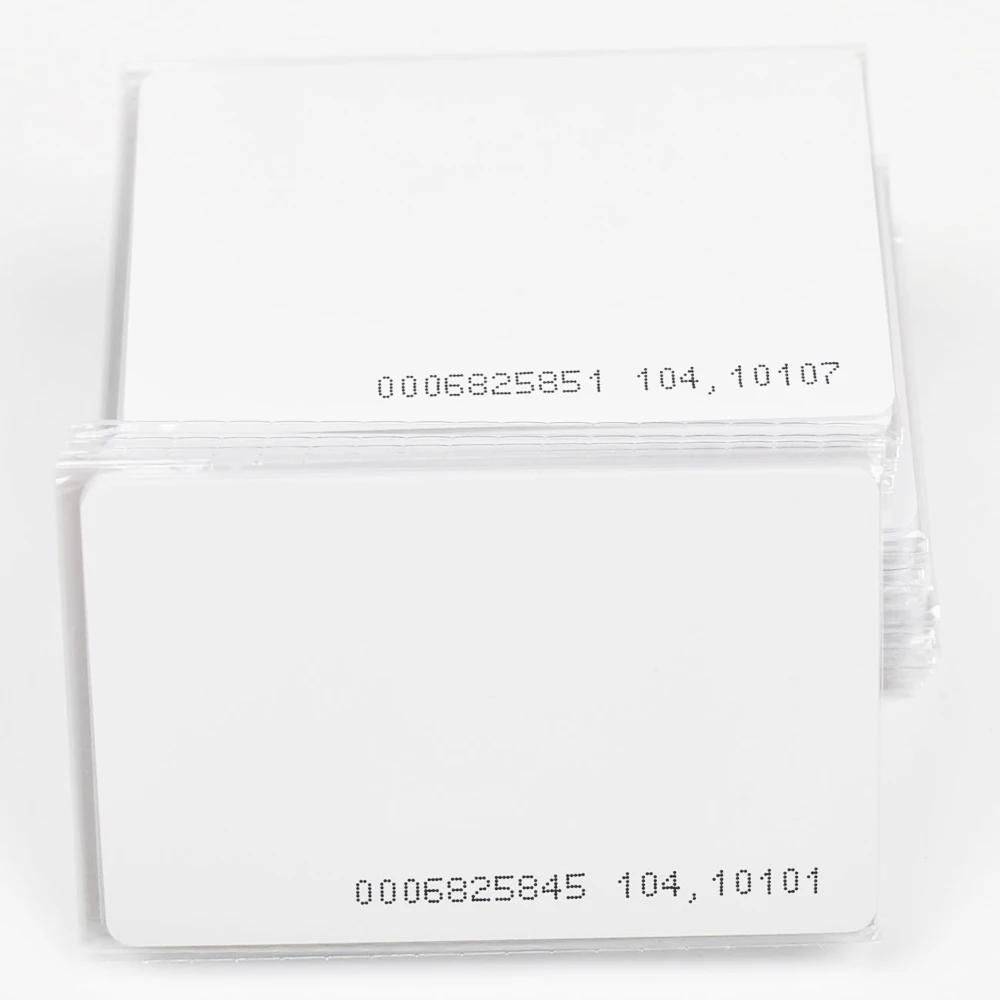 10Pcs/Lot 125KHz TK4100 RFID Proximity ID Smart 0.8mm Thin Access Control Attendence Cards