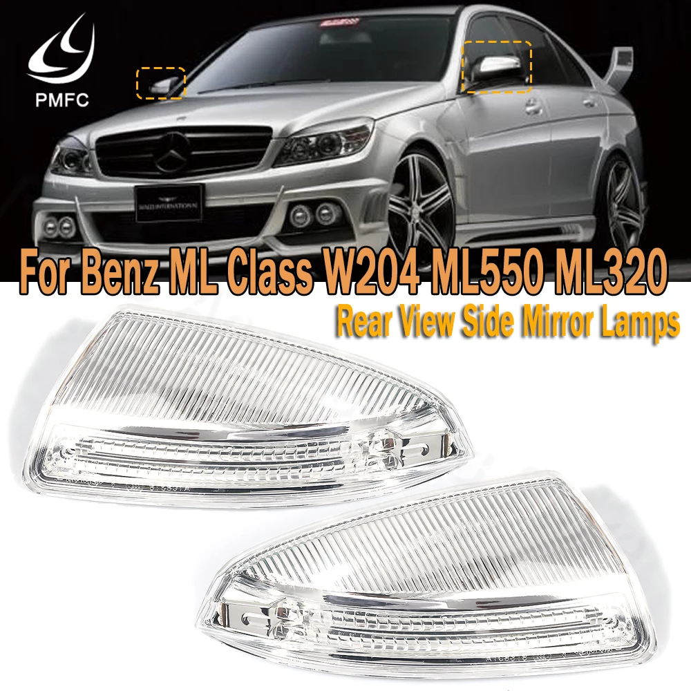 PMFC lusterka boczne lusterka samochodowe światła sygnalizacyjne dla Mercedes Benz ML klasa W204 W164 ML300 ML500 ML550 ML320 drzwi