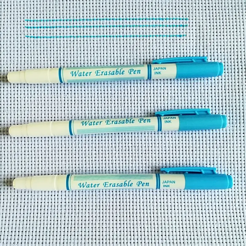 Blue Chaco Fabric Pen with Eraser, Water Soluble Marking Pen, Erasable Pen, Extra Fine, Blue Marker