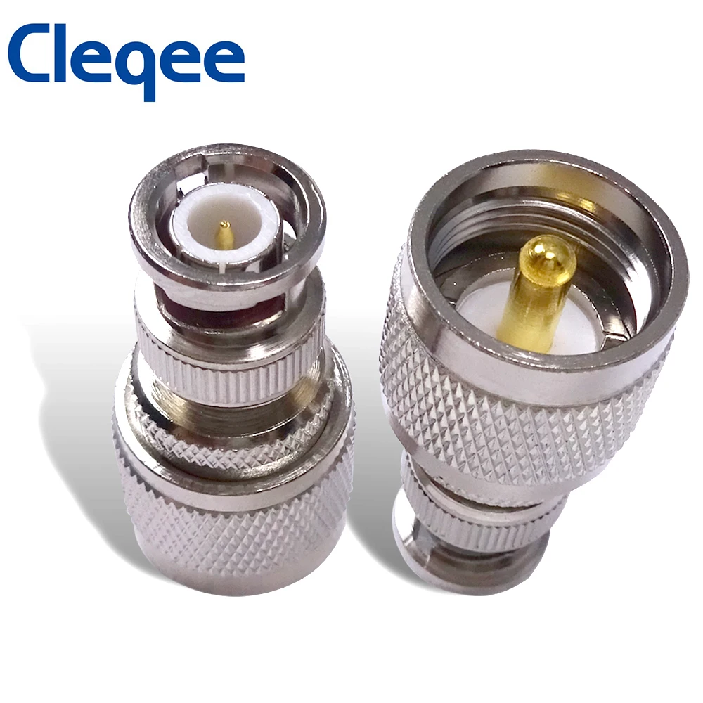 Cleqee 1PC BNC 남성 UHF PL259 남성 플러그 RF 어댑터 커넥터 동축 라디오 안테나 액세서리 C20065