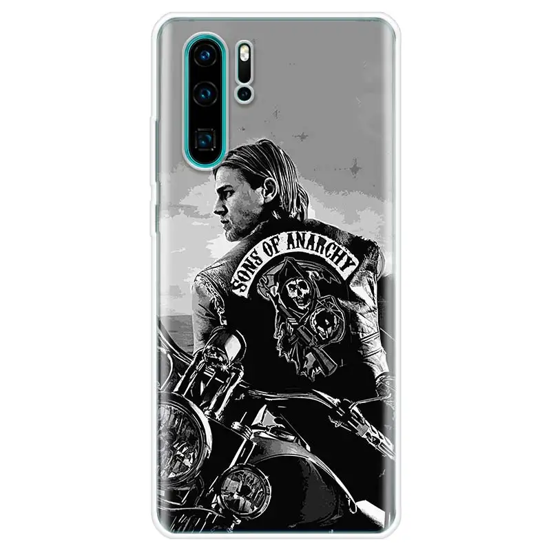 American TV Sons of Anarchy Phone Case For Huawei Honor 10 Lite 9 20 Y5 Y6 Y7 Y9S P Smart Z 8S 8X 9X 8A Pro 7X 7A 10i Cover Capa