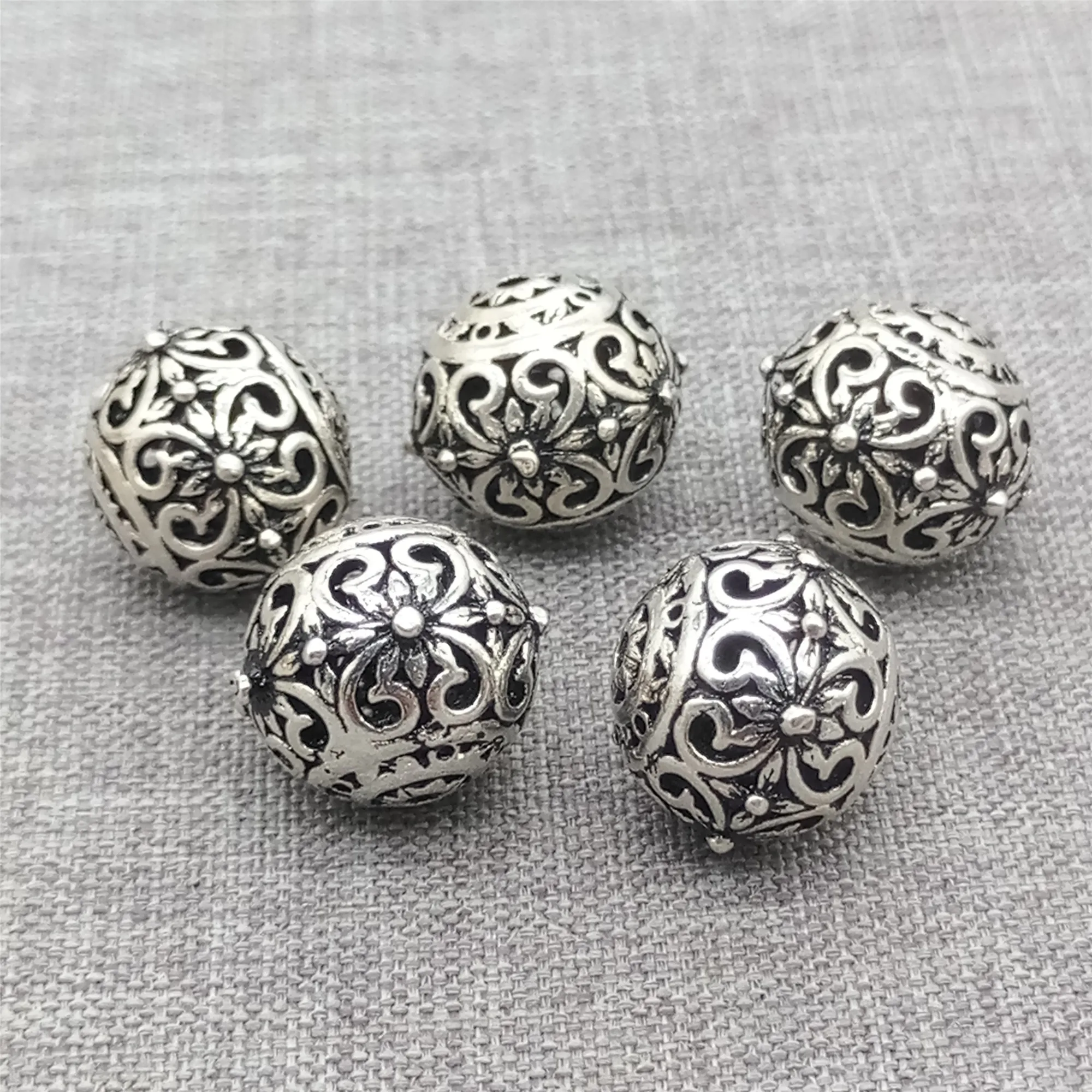 925 Sterling Silver Butterfly Round Bead 10mm 13mm 15mm 18mm for Bracelet