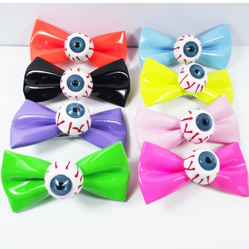 Kawaii Demon Eye Ball fermaglio per capelli per donna fermaglio per capelli con nodo a fiocco Punk Cool Harajuku Solid BB Clip accessori per capelli