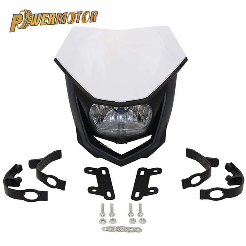 

Motorcycle Headlight Plate H4 35W Halogen for Yamaha YZF YZ WRF WR 125-500 2012-2023 Dirt Bike Enduro Motocross Headlamp Fairing