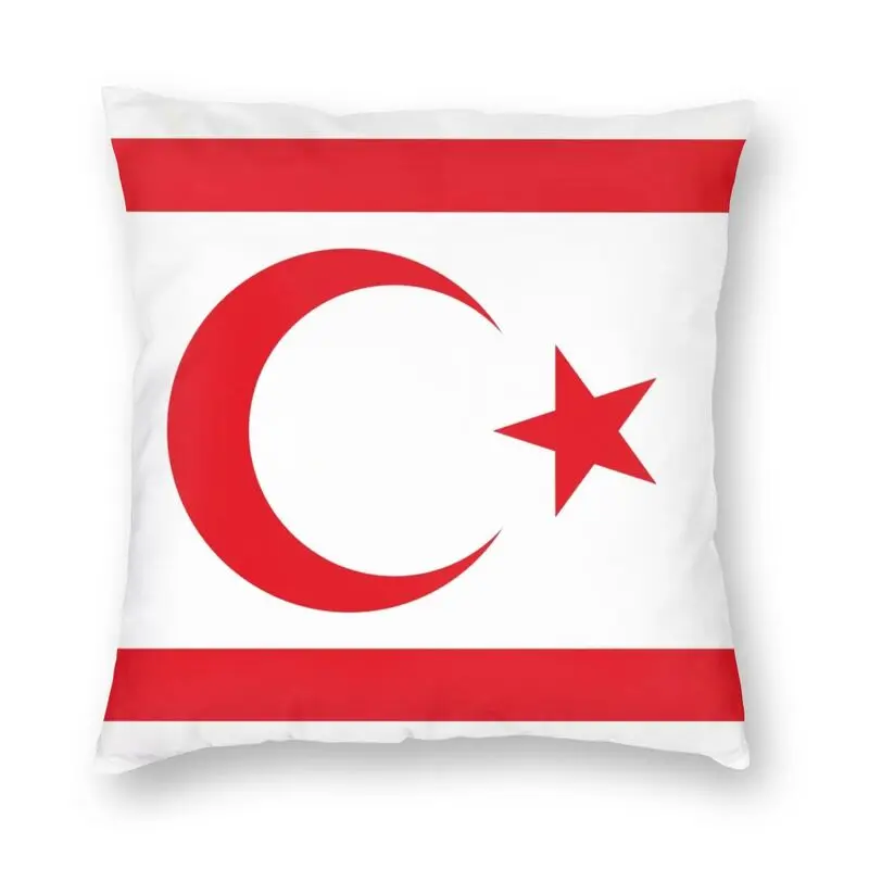 Nordic Style Flag Of Northern Cyprus Throw Pillow Cover Decoration Custom Cushion Cover 40x40cm Pillowcover for Living Room