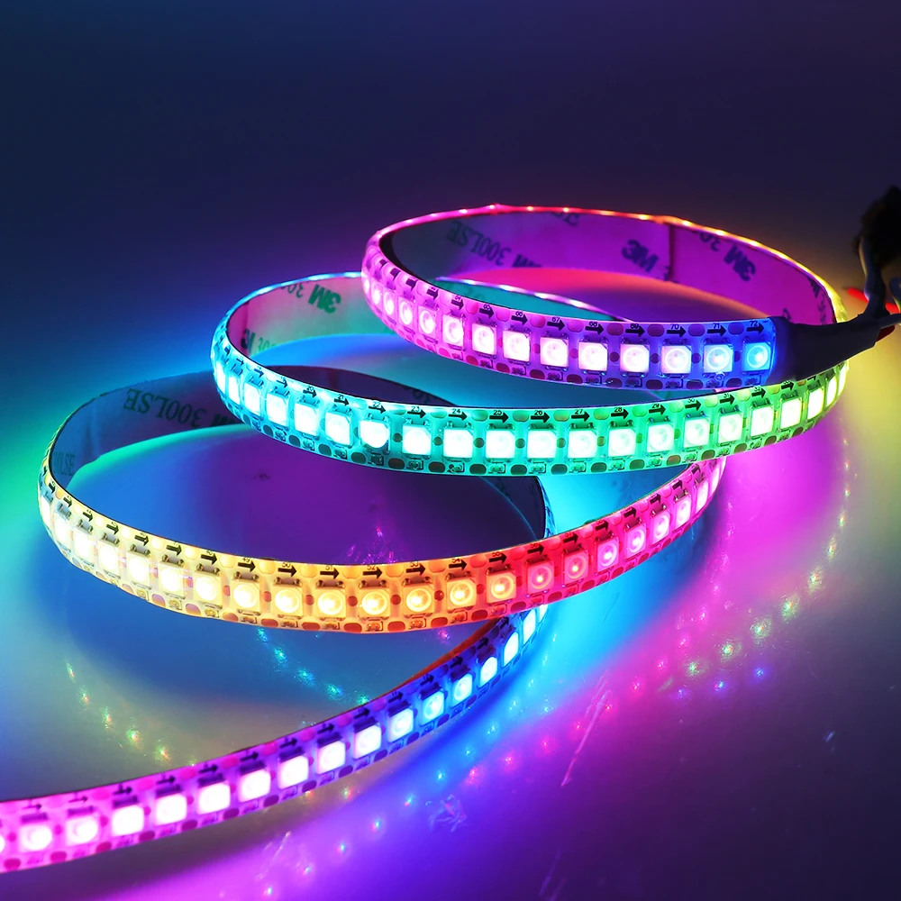 DC 5V WS2812B LED Strip 30/60/144 pixels/m IP2 IP65 Smart WS2812 IC Dream Color Night Lamp 5050 RGB LED Strip Light