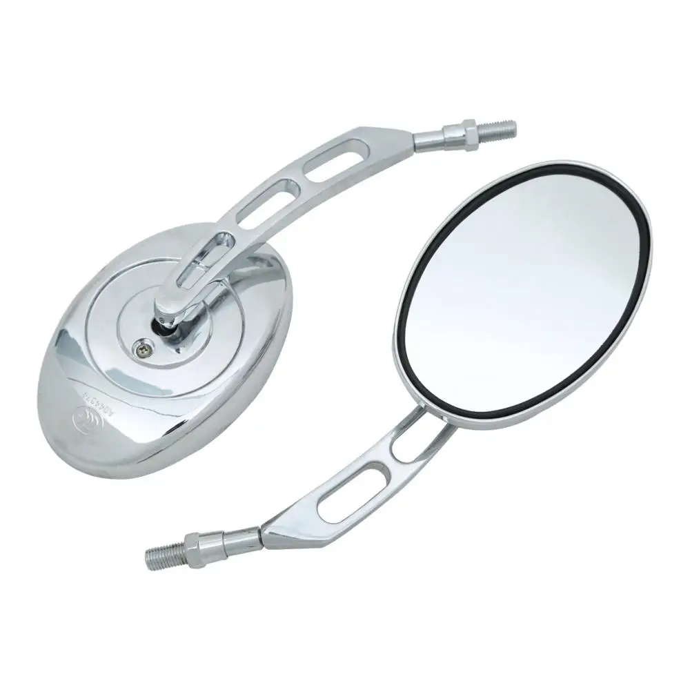 Motorcycle 10mm Side Rear View Mirrors For Honda Suzuki Kawasaki Chopper