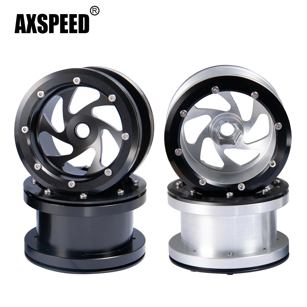 AXSPEED Metal 2.2 cala 40mm szerokość Beadlock felgi piasty dla Axial Wraith 90018 1/10 gąsienica RC części zamienne do samochodów