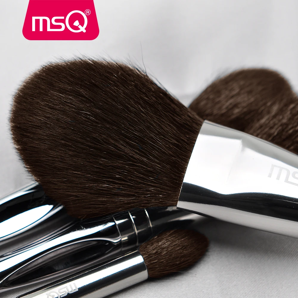 MSQ New Professional 11pcs Powder Makeup Brushes Set Classic Eyeshadow Lip Foundation Make Up Brush Goat/Horse Hair PVC Handle