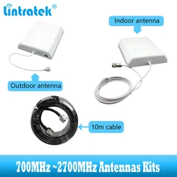 700~2700MHz 2G 3G 4G Antenna kit for GSM LTE WCDMA Cellular signal booster amplifier antenna 10m cable for cellphone repeater