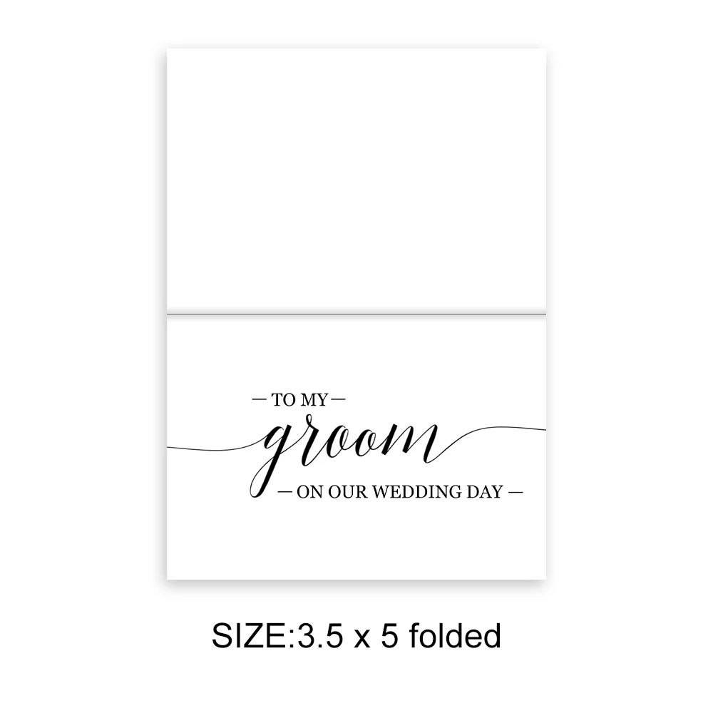 

Wedding Card to Your Bride or Groom on Your (Our), Love Note to Future Husband or Wife Card, Keepsake Love Note Before