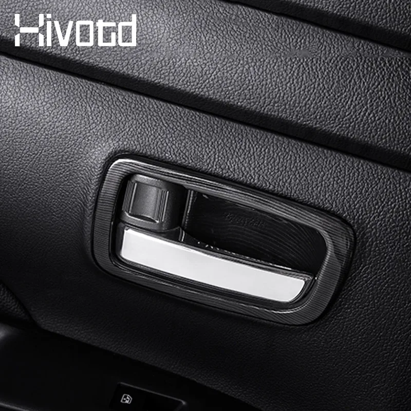 Hivotd Car Inner Door Bowl Cover Interior Moulding Decoration Accessories Styling Parts For Mitsubishi Outlander 3 2016-2023